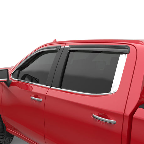 EGR 2019 Chevy 1500 Crew Cab Tape-On Window Visors - Set of 4 Dark Smoke 641691