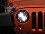 Raxiom 97-18 Jeep Wrangler TJ/JK Axial Spider LED Headlight w/ Amber DRL- Chrome Hsng (Clear Lens) J108047