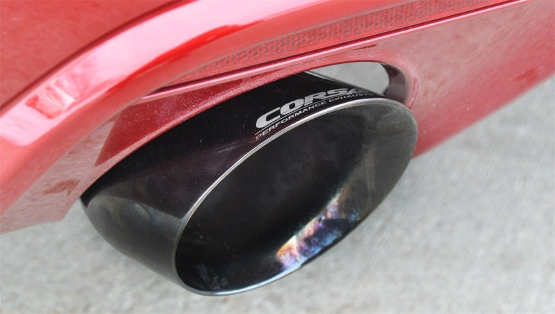 Corsa 2015 Ford Mustang GT 5.0 3in Cat Back Exhaust, Black Dual 4.5in Tip (Xtreme) 14328BLK