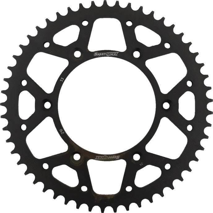 SUPERSPROX Rear Sprocket Steel 53t-520 Blk Hon RFE-210-53-BLK