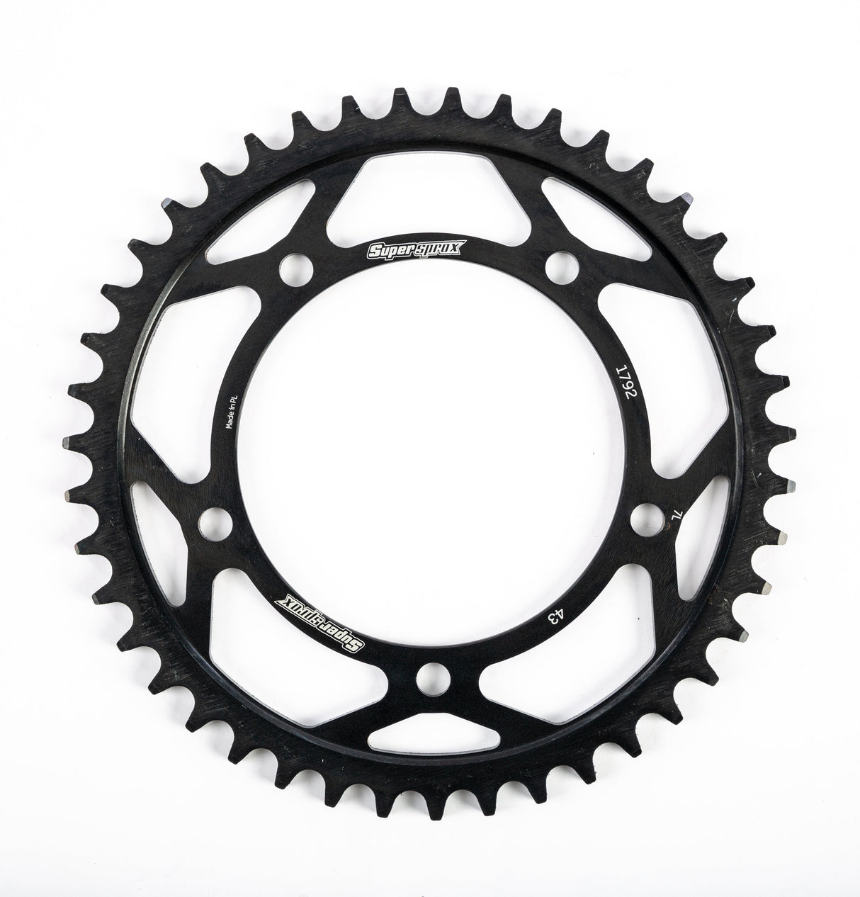 SUPERSPROX Rear Sprocket Steel 43t-525 Blk Suz/Tri RFE-1792-43-BLK