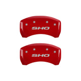 MGP 4 Caliper Covers Engraved Front & Rear SHO Red finish silver ch 10222SSHORD