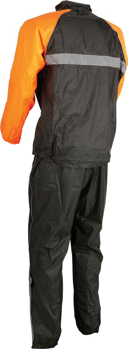 Z1R 2-Piece Rainsuit - Black/Orange - Large 2851-0531