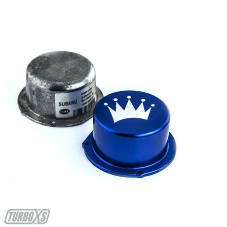 Turbo XS 15-16 Subaru WRX Billet Aluminum Vacuum Pump Cover - Blue W15-VPC-BLU