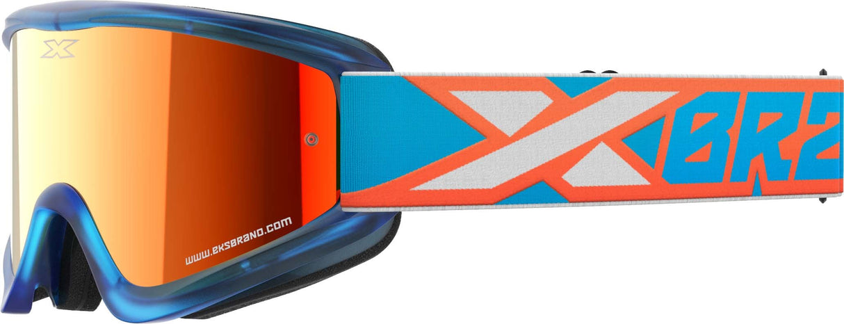 EKS BRAND Flatout Cyan/Flo Orange/White Red Mirror 067-60380