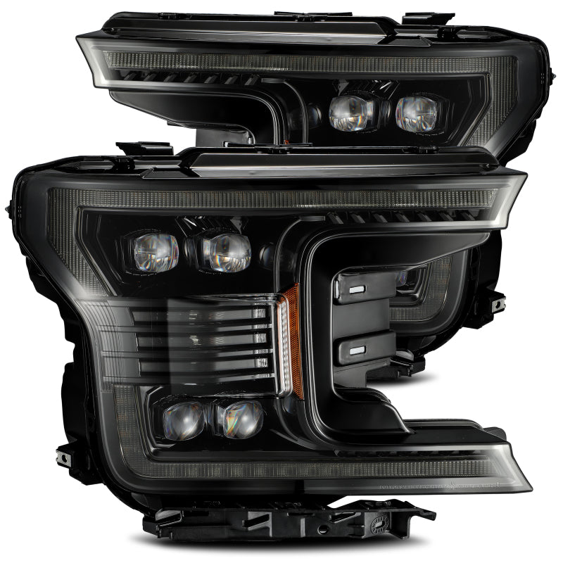 AlphaRex 18-20 Ford F-150 NOVA LED Proj Headlight Plank Style Alpha Blk w/Activ Light/Seq Signal/DRL 880165