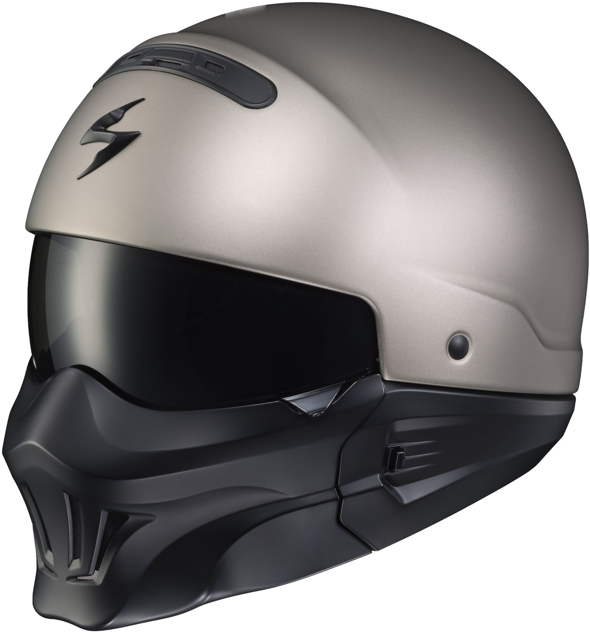 SCORPION EXO Covert Open-Face Helmet Titanium W/ Evo Mask Md COV-0404