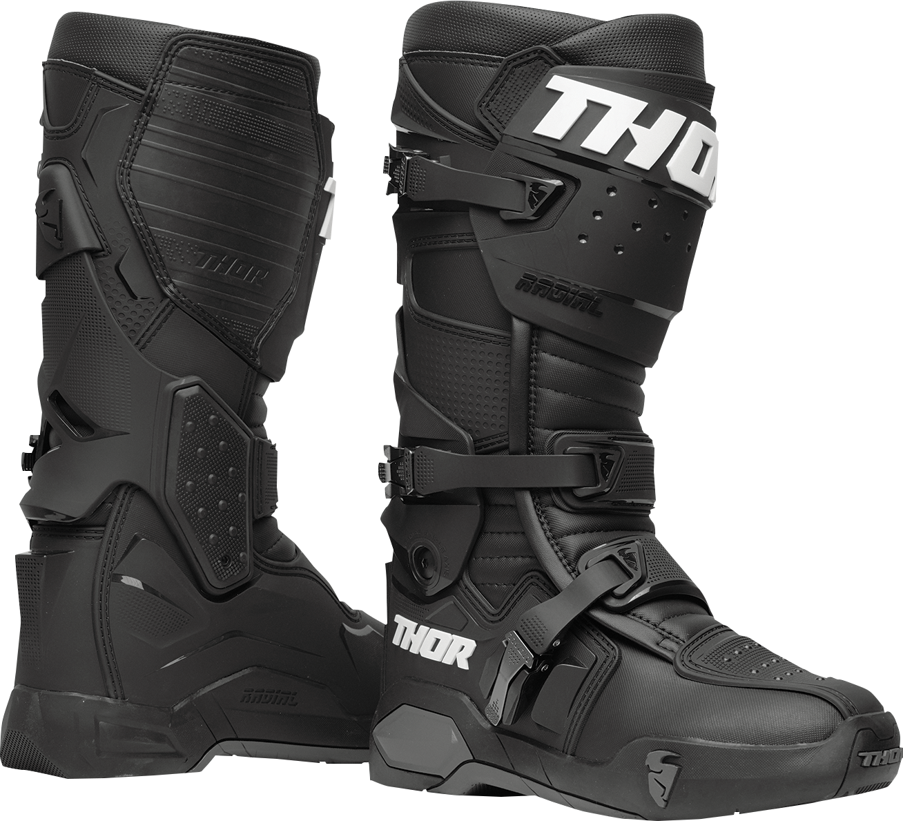 THOR Radial Boots - Black - Size 7 3410-2253