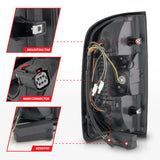 ANZO 15-21 GMC Canyon Full LED Taillights w/ Red Lightbar Black Housing/Clear Lens 311434