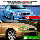Spyder BMW E46 3-Series 04-06 2 DR Projector Halogen Model- LED Halo Blk PRO-YD-BMWE4604-2DR-HL-BK 5077141