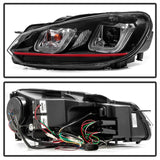 Spyder Volkswagen Golf / GTI 10-13 Version 3 Projector Headlights - Black PRO-YD-VG10V3R-DRL-BK 5082046