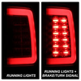 Spyder 09-16 Dodge Ram 1500 Light Bar LED Tail Lights - Red Clear ALT-YD-DRAM09V2-LED-RC 5084040