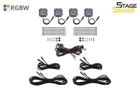 Diode Dynamics Stage Series RGBW LED Rock Light (4-pack) DD7447
