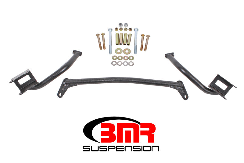 BMR 79-04 Fox Mustang Tubular Style Upper Torque Box Reinforcement Plates - Black Hammertone TBR005H