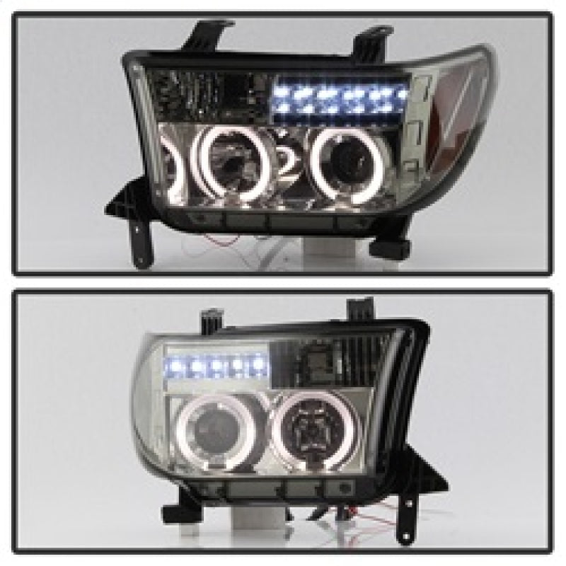 Spyder Toyota Tundra 07-13 Projector Headlights LED Halo LED Smke PRO-YD-TTU07-HL-SM 5012043
