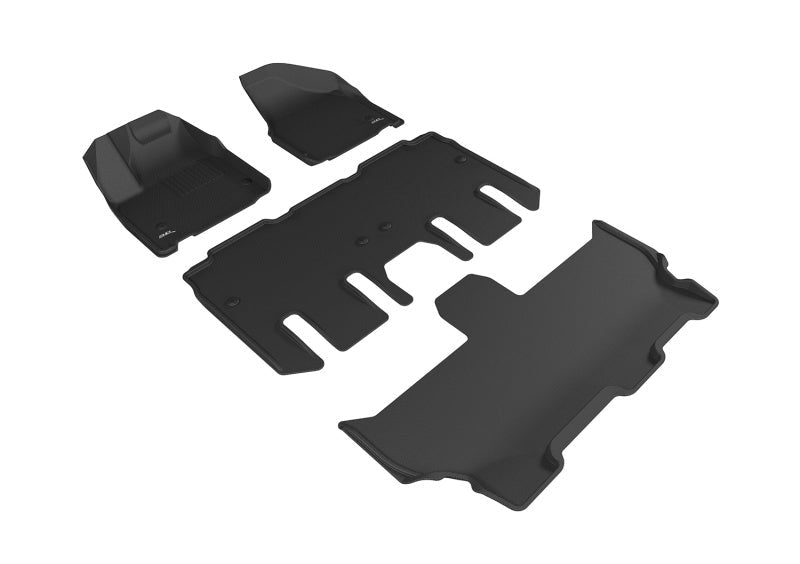 3D MAXpider 2017-2020 Chrysler Pacifica/Voyager Kagu 1st & 2nd & 3rd Row Floormats - Black L1CY00501509