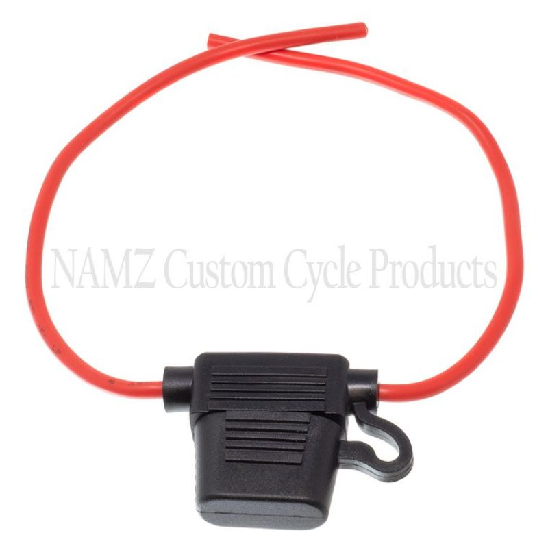 NAMZ Sealed ATO Fuse Holder 14g Wire (Fits ATO Fuses Up to 40 AMP) NAFH-01
