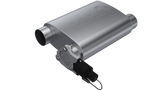 QTP 3in Weld-On 304SS Reverse Screamer Muffler w/Bolt-On QTEC Electric Cutout 13301C
