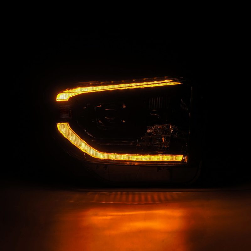 AlphaRex 14-21 Toyota Tundra PRO-Series Projector Headlights Black w/Seq. Sig. + DRL 880840