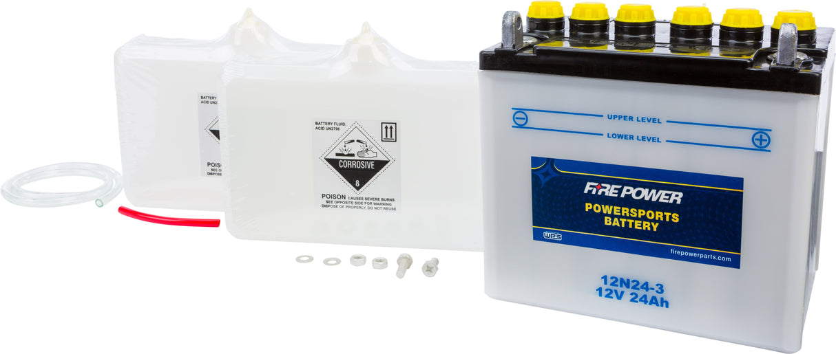 FIRE POWER Battery W/Acid 12n24-3 12v 12N24-3