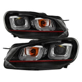 Spyder Volkswagen Golf / GTI 10-13 Version 3 Projector Headlights - Black PRO-YD-VG10V3R-DRL-BK 5082046