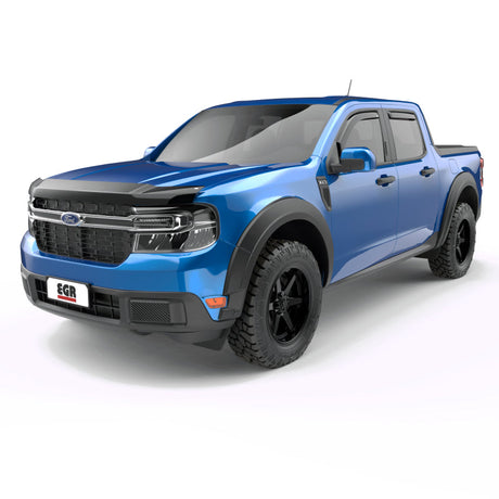EGR 2022+ Ford Maverick In Channel Window Visors Front/Rear Set - Matte Black Crew Cab 573595