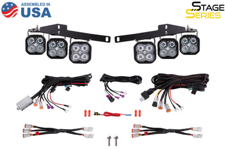 Diode Dynamics 17-20 Ford Raptor SS3 LED Fog Light Kit - Yellow Sport DD6365
