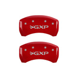 MGP 4 Caliper Covers Engraved Front Pontiac Engraved Rear GXP Red finish silver ch 18030SPXPRD