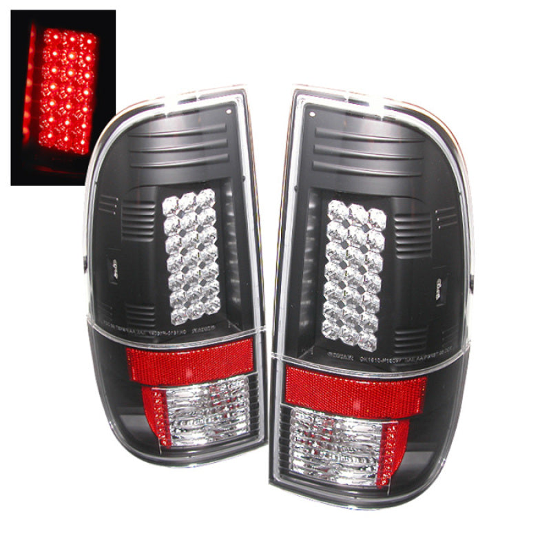Spyder Ford Super Duty 08-15 LED Tail Lights Black ALT-YD-FS07-LED-BK 5003898