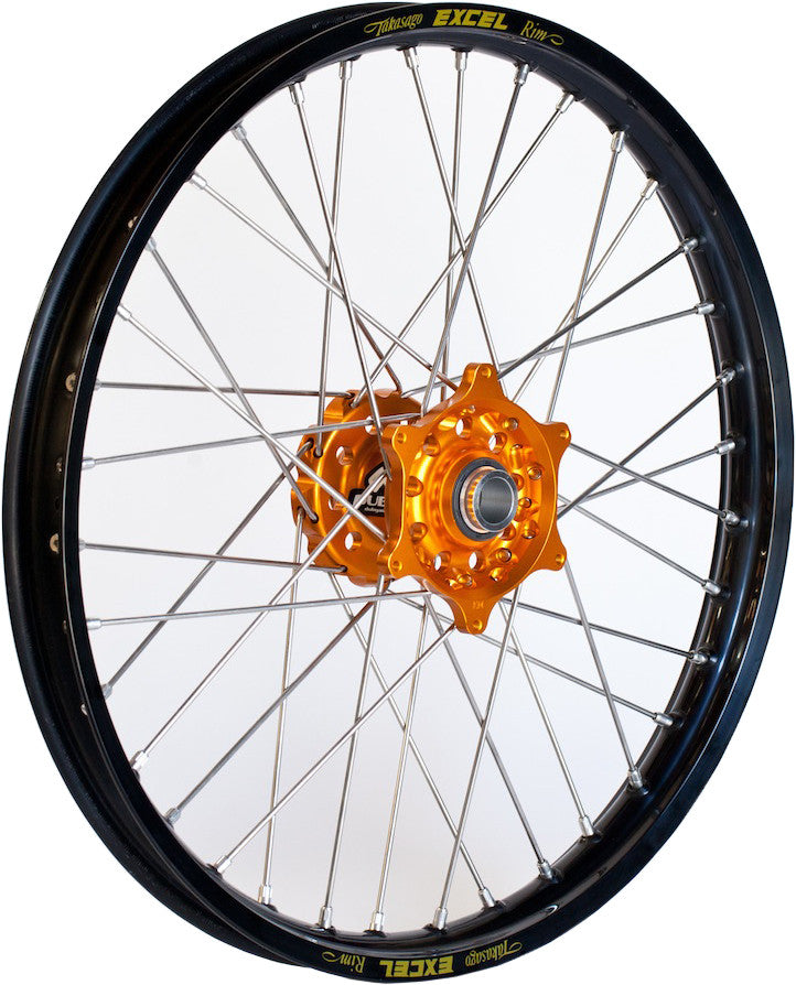 DUBYA Front Wheel 1.40 X 17 Orange Hub Black Rim 56-3180OB