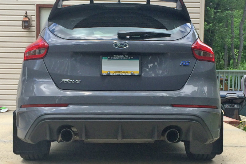 Rally Armor 13+ Ford Focus ST Black Mud Flap w/ Red Logo MF27-UR-BLK/RD