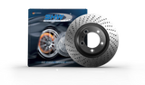 SHW 96-98 Porsche 911 Carrera 3.6LLeft Rear Cross-Drilled Monobloc Brake Rotor (99335204500) PRL39937