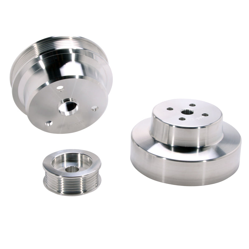 BBK 88-95 GM Truck 4.3 5.0 5.7 Underdrive Pulley Kit - Lightweight CNC Billet Aluminum (3pc) 1603