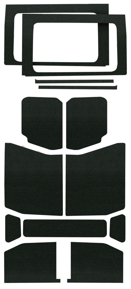 DEI 18-23 Jeep Wrangler JL 4-Door Boom Mat Complete Headliner Kit - 13 Piece - Black 50178
