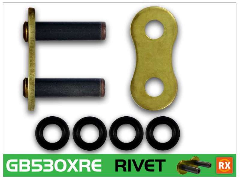 RK Chain GB530XRE-RIVET - Gold GB530XRE-RL
