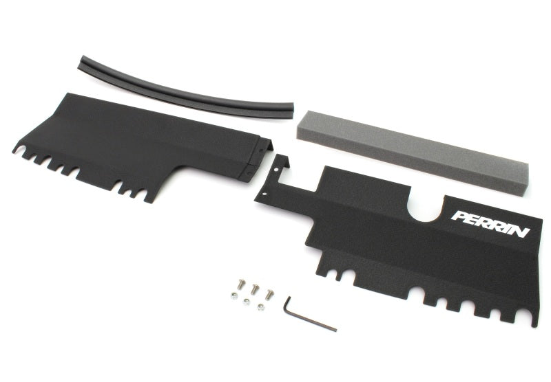 Perrin 15-21 WRX/STI Radiator Shroud (Without OEM Intake Scoop) - Black PSP-ENG-512-2BK