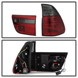 Spyder BMW E53 X5 00-06 4PCS Euro Style Tail Lights- Red Smoke ALT-YD-BE5300-RS 5000842
