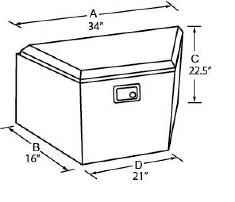 Tradesman Aluminum Trailer Tongue Storage Box (21in.) - Brite 6134T