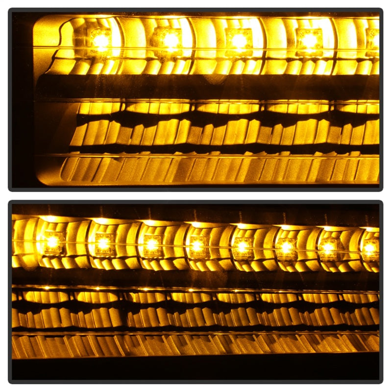 Xtune 92-94 Blazer Full Size Corner/LED Bumper Headlights Black HD-JH-CCK88-LED-AM-BK-SET 5069542