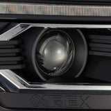 AlphaRex 12-15 Toyota Tacoma LUXX LED Projector Headlights Plank Style Black w/DRL 880751