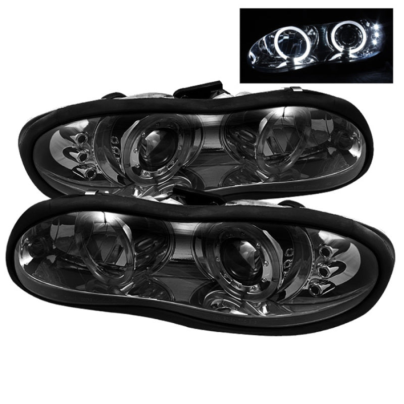 Spyder Chevy Camaro 98-02 Projector Headlights LED Halo LED Smke - Low H1 PRO-YD-CCAM98-HL-SM 5009258