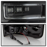 Spyder 04-08 Ford F-150 Projector Tail Lights - Light Bar DRL LED - Black ALT-YD-FF15004V2-LBLED-BK 5084170