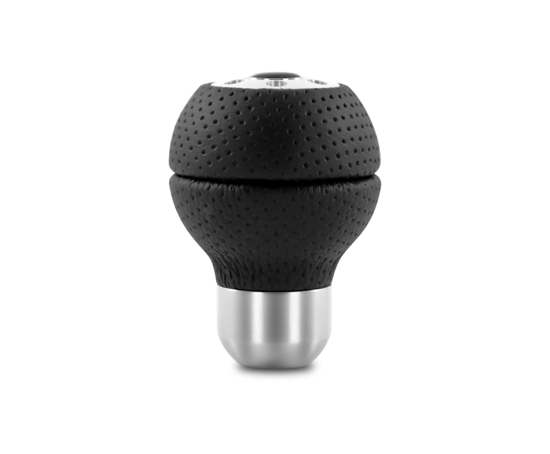 Momo Race Shift Knob - Black Airleather, Aluminum Insert RACAIR