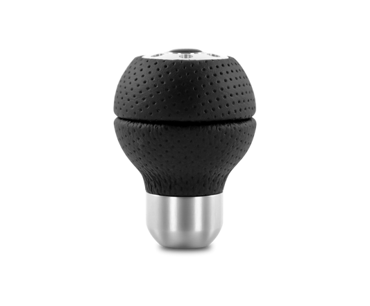 Momo Race Shift Knob - Black Airleather, Aluminum Insert RACAIR