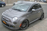 Rally Armor 2012-18 Fiat 500 (Pop/Sport/Lounge/Abarth) Red Mud Flap w/ White Logo MF25-UR-RD/WH
