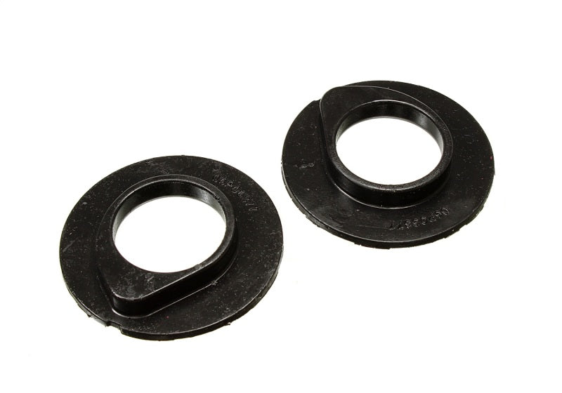 Energy Suspension 90-96 Ford F-150/Ford Bronco Front Coil Spring Isolator Set - Black 4.9108G