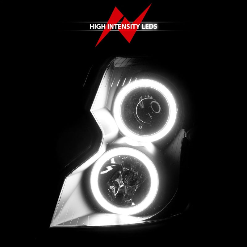 ANZO 2003-2007 Cadillac Cts Projector Headlights w/ Halo Black (CCFL) 121417