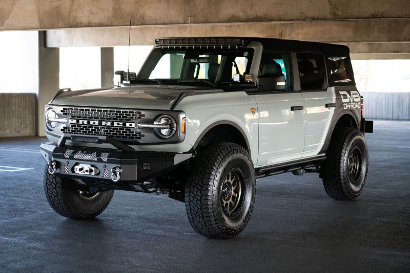 DV8 Offroad Bull Bar Add-On For DV8 Ford Bronco Bumpers - Fits 13in Elite Series Light Bar LBUN-01