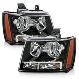 ANZO 2007-2014 Chevrolet Tahoe/Suburban Crystal Headlights Black 111392