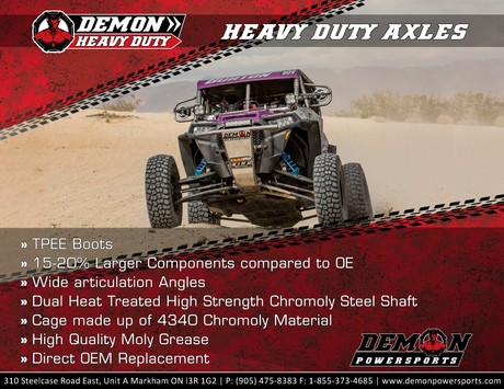 DEMON Complete Axle Kit - Heavy Duty - Rear Left/Right PAXL-1124HD